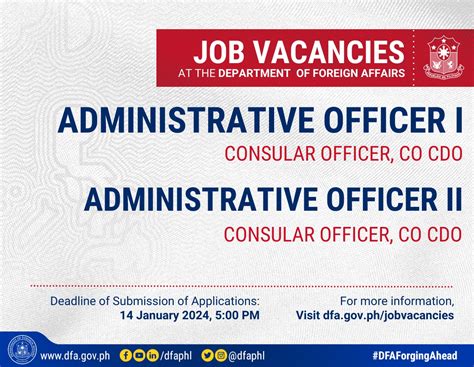 dfa.gov.ph job vacancies|JOB VACANCY ALERT‼️‼️ Visit http://dfa.gov.ph  .